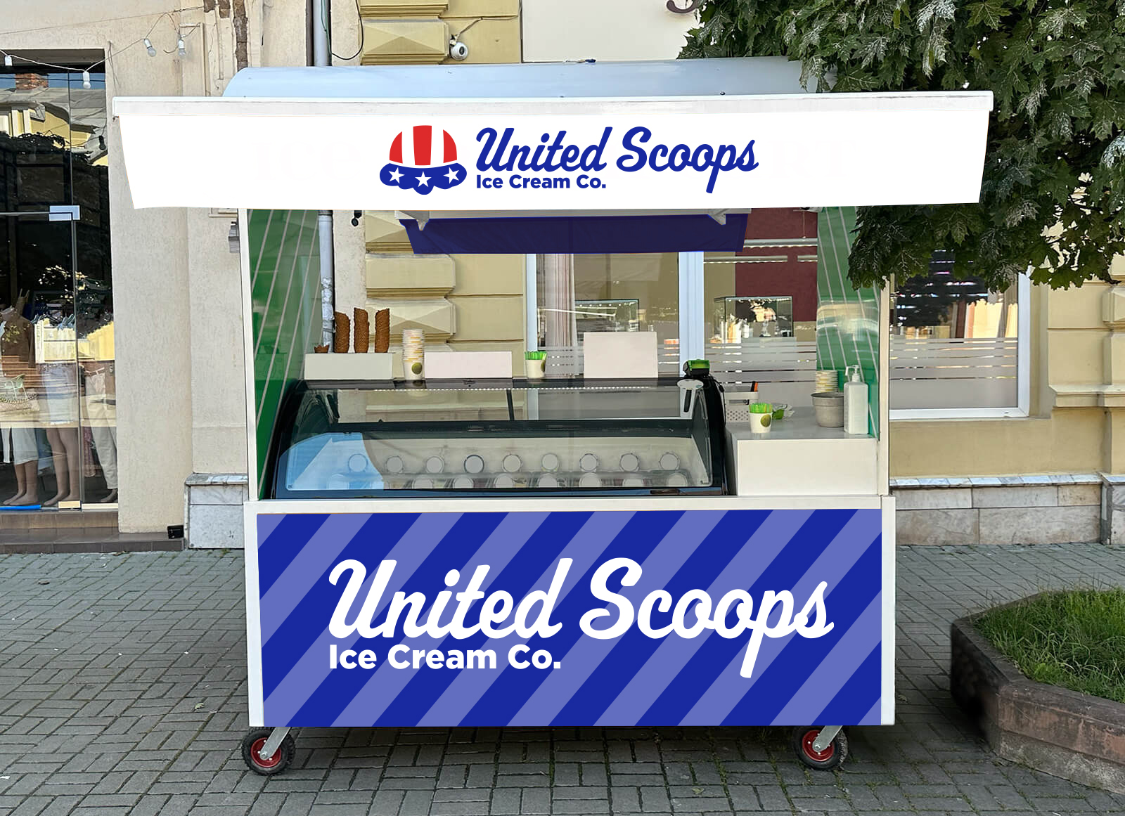 Ice Cream Storefront Mockup